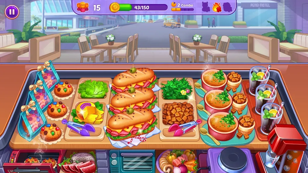 Скачать взломанную Cooking Crush — Cooking Game (Кукинг Краш)  [МОД Все открыто] — последняя версия apk на Андроид screen 4