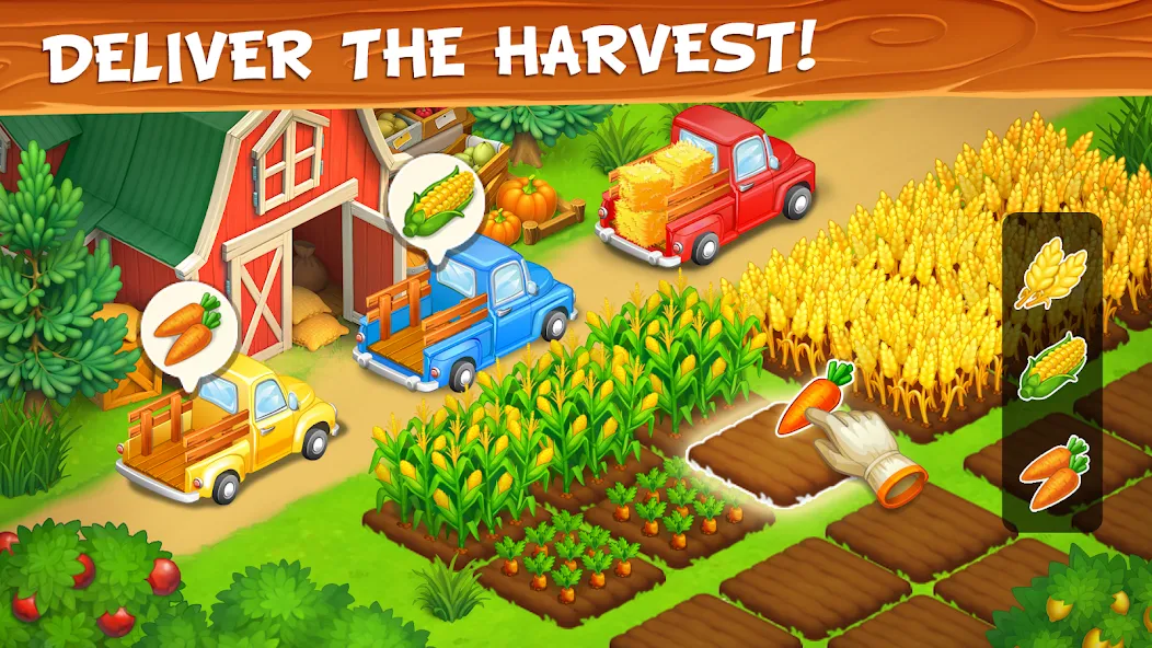 Взлом Farm Town — Family Farming Day (Фарм Таун)  [МОД Mega Pack] — стабильная версия apk на Андроид screen 2