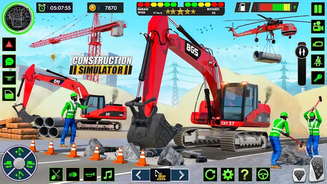 Взлом Real Road Construction Games (Реал Роад Конструкшн Геймс)  [МОД Меню] — последняя версия apk на Андроид screen 5