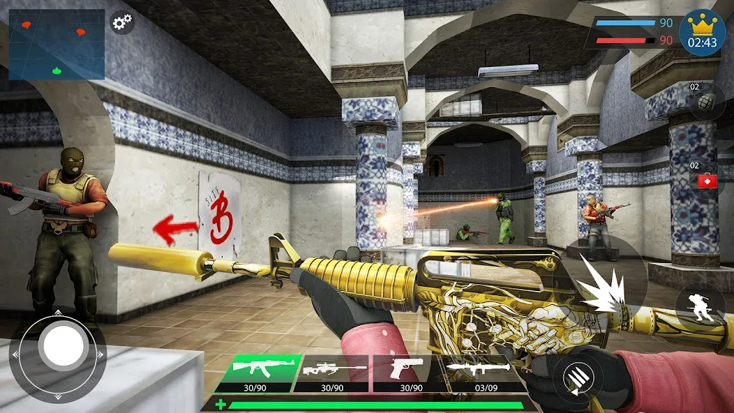 Взломанная Commando Gun Shooting Games 3D  [МОД Много монет] — стабильная версия apk на Андроид screen 4