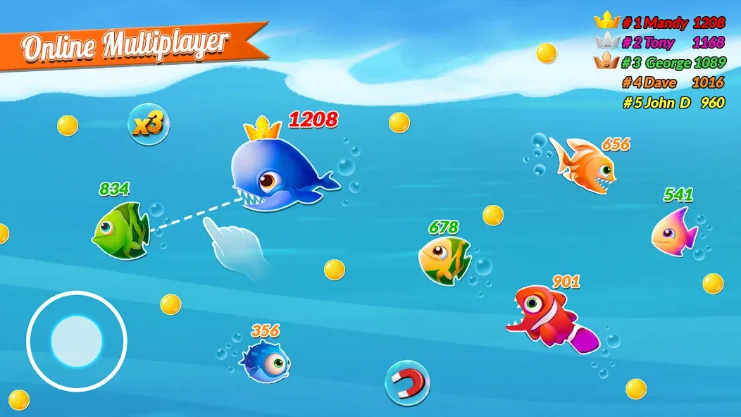 Взлом Fish.IO Fish Games Shark Games (Фиш Ай О Фиш Геймс Шарк Геймс)  [МОД Menu] — полная версия apk на Андроид screen 2