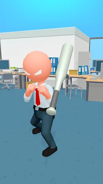 Скачать взломанную Crazy Office — Slap & Smash  [МОД Бесконечные монеты] — стабильная версия apk на Андроид screen 3