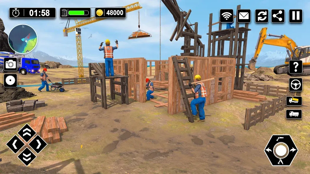 Скачать взлом Wood House Construction Game  [МОД Все открыто] — стабильная версия apk на Андроид screen 2