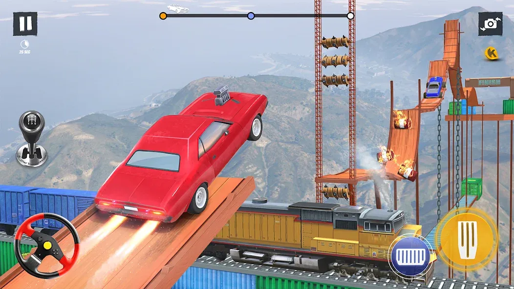 Скачать взломанную Car Stunt Games 3D Car Games  [МОД Бесконечные монеты] — полная версия apk на Андроид screen 1