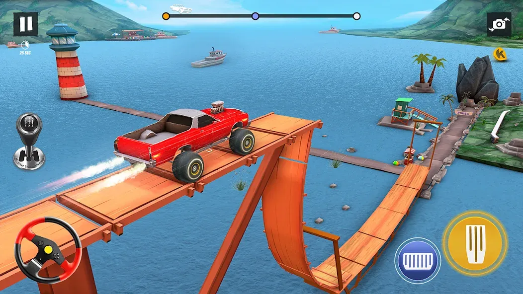 Скачать взломанную Car Stunt Games 3D Car Games  [МОД Бесконечные монеты] — полная версия apk на Андроид screen 3