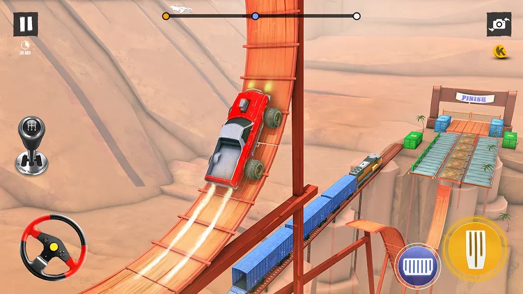 Скачать взломанную Car Stunt Games 3D Car Games  [МОД Бесконечные монеты] — полная версия apk на Андроид screen 5