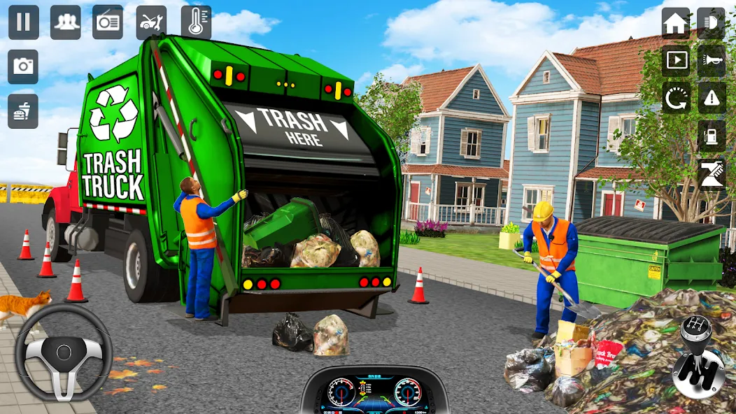 Скачать взломанную Trash Truck Games Simulator 3D  [МОД Бесконечные деньги] — последняя версия apk на Андроид screen 1