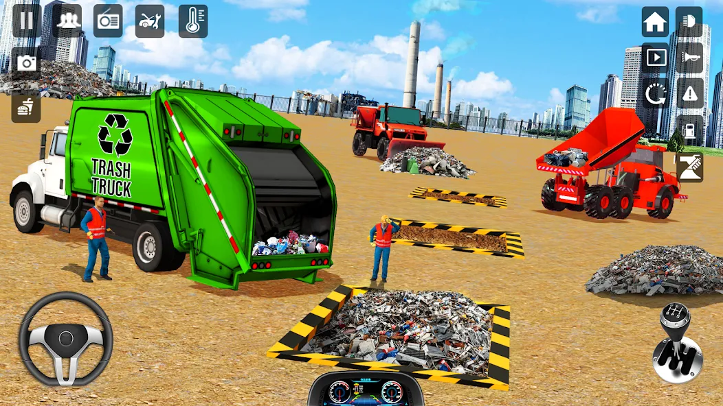 Скачать взломанную Trash Truck Games Simulator 3D  [МОД Бесконечные деньги] — последняя версия apk на Андроид screen 3