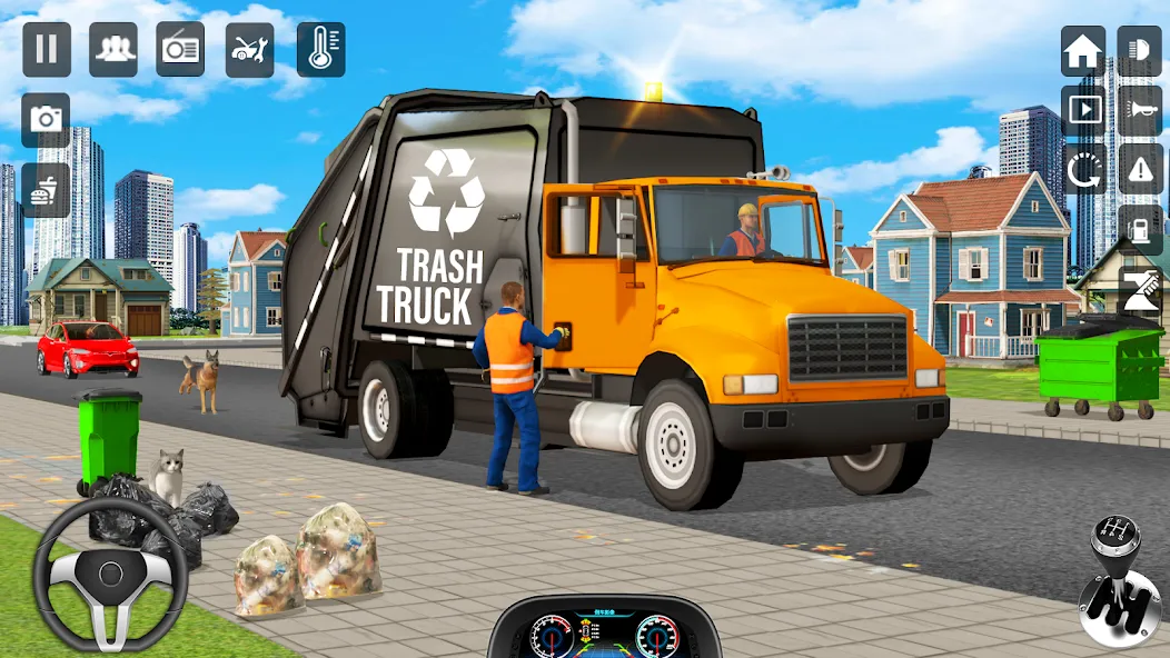 Скачать взломанную Trash Truck Games Simulator 3D  [МОД Бесконечные деньги] — последняя версия apk на Андроид screen 5