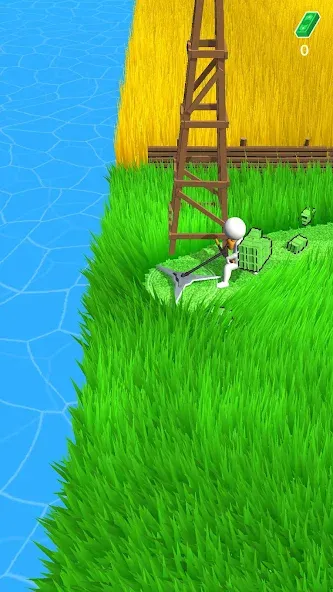 Скачать взломанную Stone Grass: Mowing Simulator (Стоун Грасс)  [МОД Unlocked] — полная версия apk на Андроид screen 1