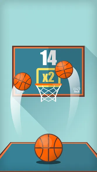 Скачать взломанную Basketball FRVR — Dunk Shoot (Баскетбол ФРВР)  [МОД Unlocked] — полная версия apk на Андроид screen 1