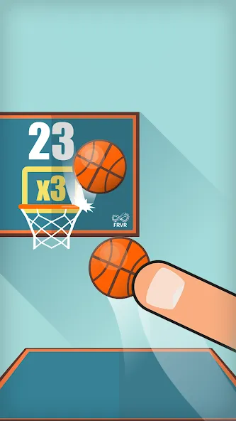 Скачать взломанную Basketball FRVR — Dunk Shoot (Баскетбол ФРВР)  [МОД Unlocked] — полная версия apk на Андроид screen 3