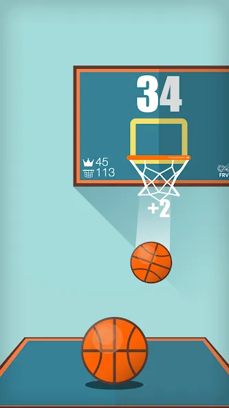 Скачать взломанную Basketball FRVR — Dunk Shoot (Баскетбол ФРВР)  [МОД Unlocked] — полная версия apk на Андроид screen 4