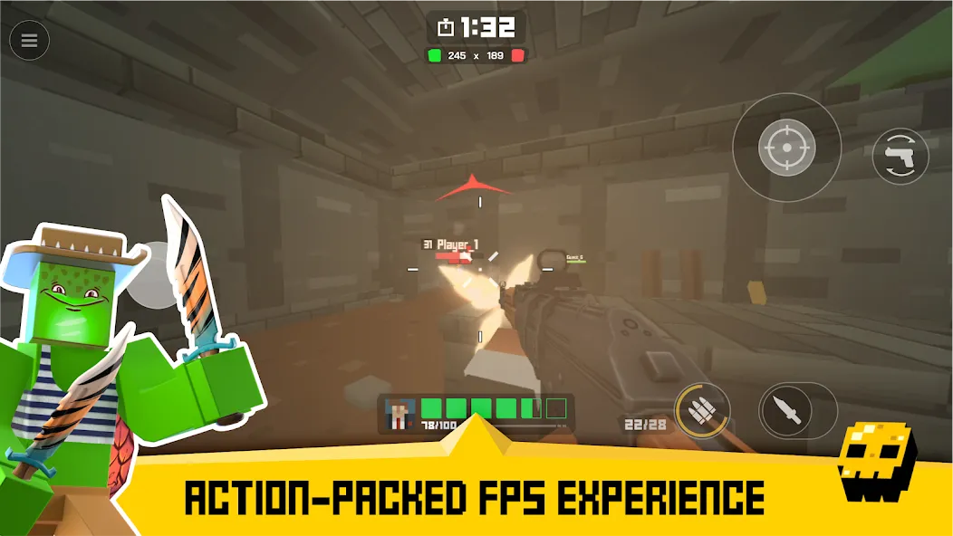 Скачать взлом Krunker FRVR — Multiplayer FPS (Крункер ФРВР)  [МОД Много денег] — полная версия apk на Андроид screen 1