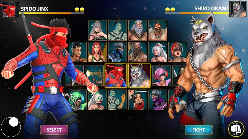 Взломанная Ninja Clash: Karate Fighters (Ниндзя Мастер)  [МОД Menu] — последняя версия apk на Андроид screen 1