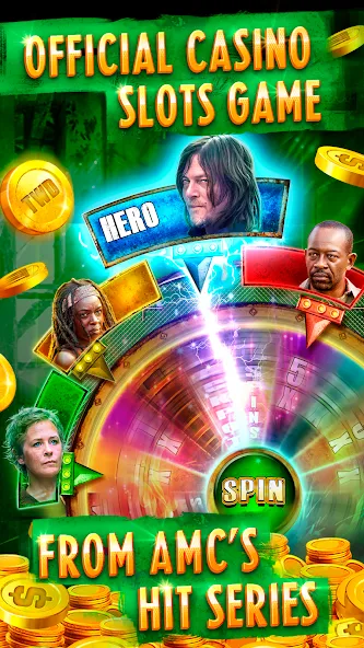 Взлом The Walking Dead Casino Slots (Зе Вокинг Дед Казино Слотс)  [МОД Бесконечные деньги] — полная версия apk на Андроид screen 2