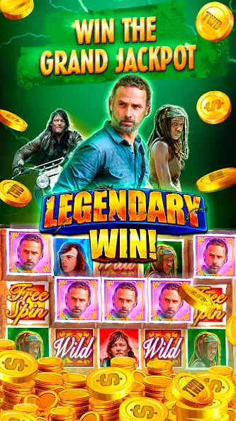 Взлом The Walking Dead Casino Slots (Зе Вокинг Дед Казино Слотс)  [МОД Бесконечные деньги] — полная версия apk на Андроид screen 5