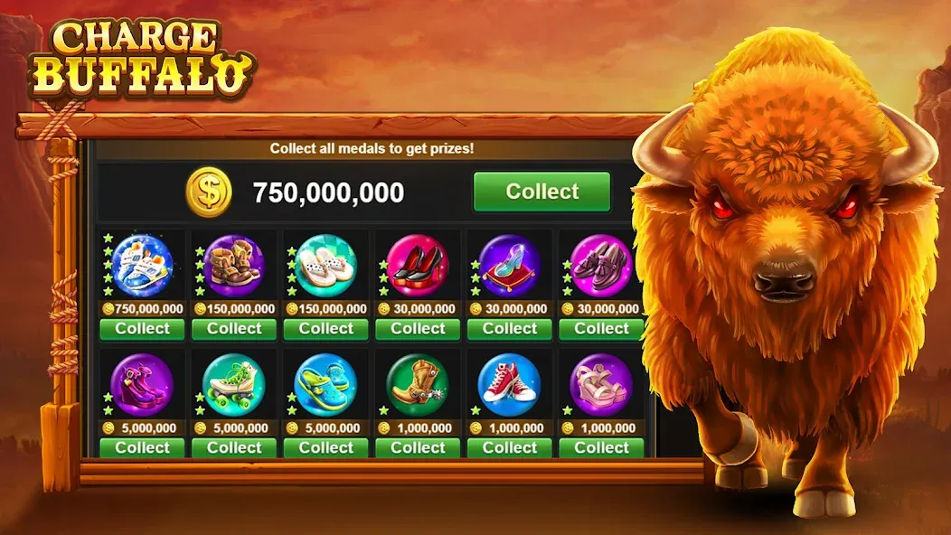 Взломанная Charge Buffalo Slot-TaDa Games (Чардж Буффало Слот)  [МОД Mega Pack] — последняя версия apk на Андроид screen 5