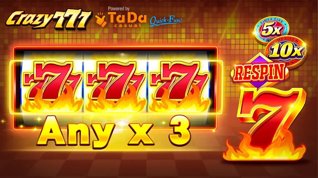 Скачать взлом Crazy 777 Slot-TaDa Games (Крэйзи 777 Слот)  [МОД Unlocked] — последняя версия apk на Андроид screen 1