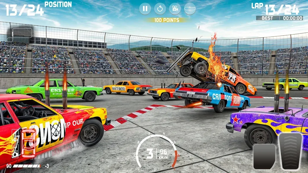 Взлом Demolition Derby: Car Games  [МОД Много денег] — полная версия apk на Андроид screen 4