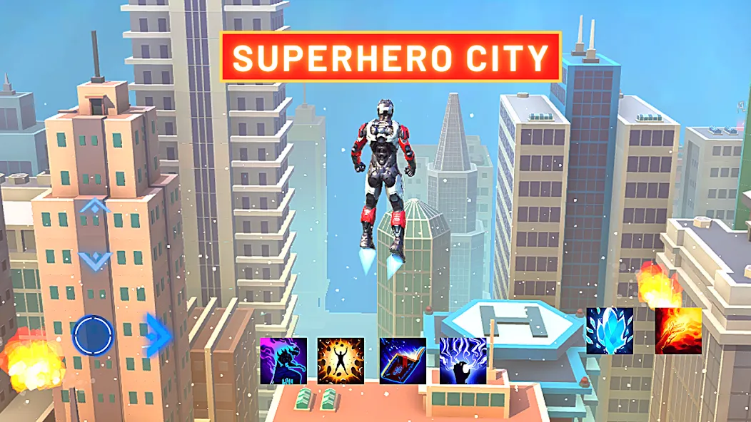 Взломанная Super hero Flying iron jet man  [МОД Все открыто] — стабильная версия apk на Андроид screen 2