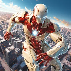 Super hero Flying iron jet man