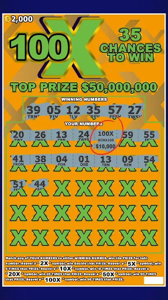 Скачать взлом Lottery Scratchers Ticket Off (Лотерейный билет на ободрителейскретчи)  [МОД Unlocked] — последняя версия apk на Андроид screen 1