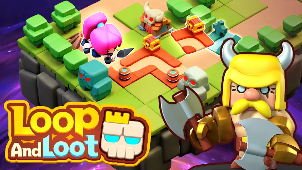 Взломанная Loop & Loot™: Merge RPG (Покет Квест)  [МОД Бесконечные монеты] — полная версия apk на Андроид screen 1