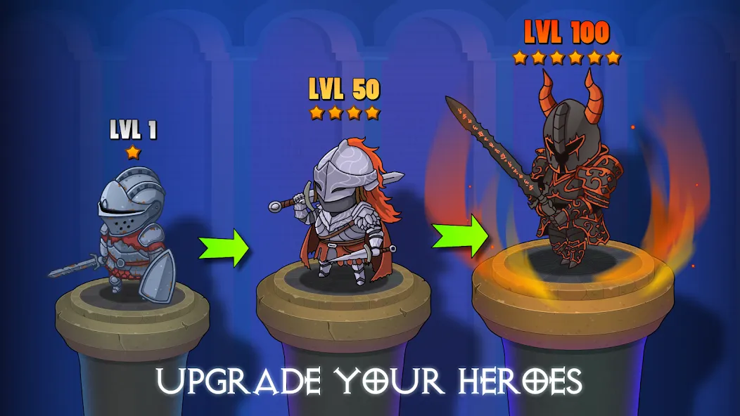 Скачать взлом Dungeon: Age of Heroes (Данжен)  [МОД Меню] — последняя версия apk на Андроид screen 3