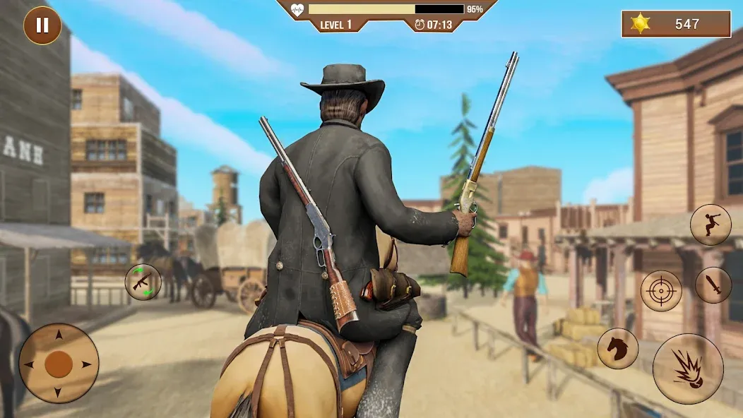 Взлом West Cowboy Shooting Games 3D  [МОД Все открыто] — стабильная версия apk на Андроид screen 1