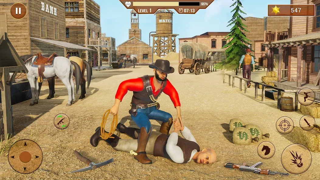 Взлом West Cowboy Shooting Games 3D  [МОД Все открыто] — стабильная версия apk на Андроид screen 2