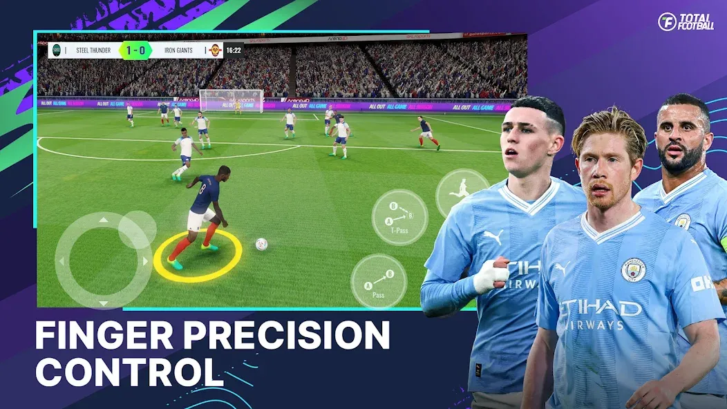 Скачать взломанную Total Football (Тотал Футбол)  [МОД Unlocked] — последняя версия apk на Андроид screen 2