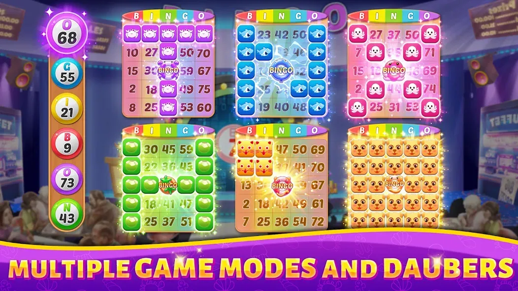 Скачать взломанную Bingo Rush — Club Bingo Games (Бинго Раш)  [МОД Меню] — полная версия apk на Андроид screen 2