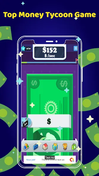 Скачать взломанную Money Clicker Game -Money Rain  [МОД Unlocked] — последняя версия apk на Андроид screen 1