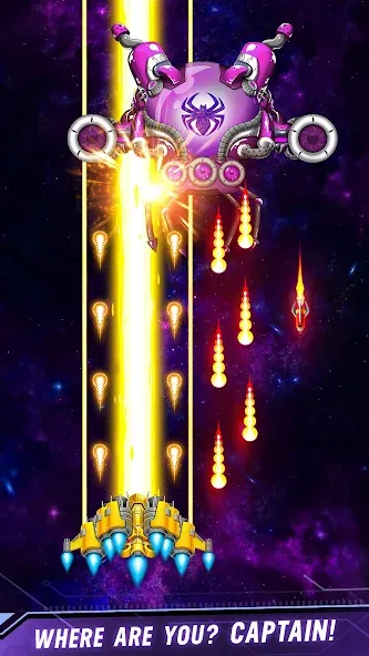 Взлом Space shooter — Galaxy attack (Спейс шутер)  [МОД Бесконечные деньги] — последняя версия apk на Андроид screen 2