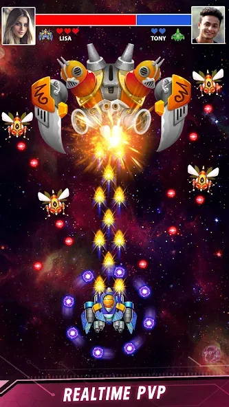 Взлом Space shooter — Galaxy attack (Спейс шутер)  [МОД Бесконечные деньги] — последняя версия apk на Андроид screen 3