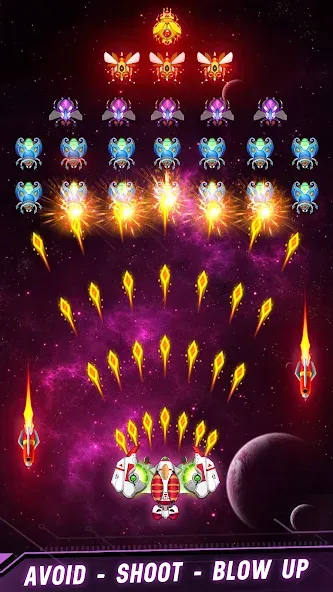 Взлом Space shooter — Galaxy attack (Спейс шутер)  [МОД Бесконечные деньги] — последняя версия apk на Андроид screen 5