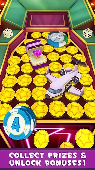 Скачать взломанную Coin Dozer: Casino (Коин Дозер)  [МОД Много монет] — стабильная версия apk на Андроид screen 2