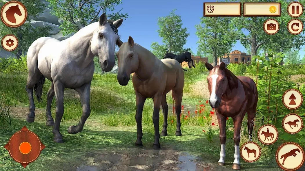 Взлом Virtual Wild Horse Family Sim (Виртуальное семейство диких лошадей)  [МОД Бесконечные деньги] — последняя версия apk на Андроид screen 1