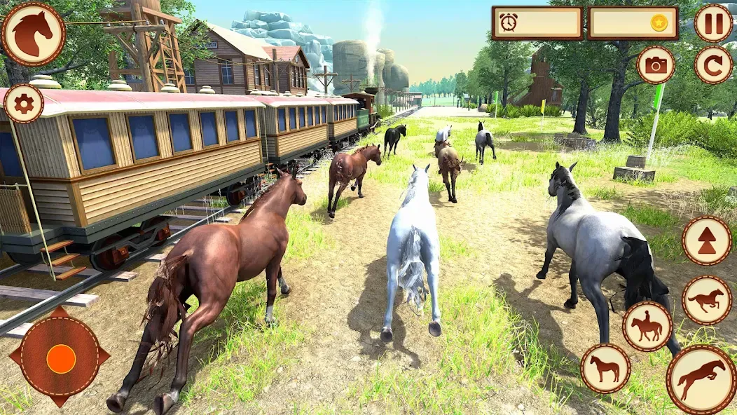 Взлом Virtual Wild Horse Family Sim (Виртуальное семейство диких лошадей)  [МОД Бесконечные деньги] — последняя версия apk на Андроид screen 3