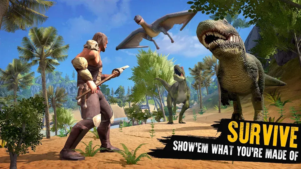 Взломанная Jurassic Survival Island (Джурастик Сурвайвал Айленд)  [МОД Unlocked] — последняя версия apk на Андроид screen 1