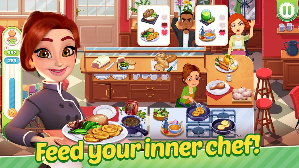 Скачать взлом Delicious World — Cooking Game (Делишес Ворлд)  [МОД Unlocked] — последняя версия apk на Андроид screen 2