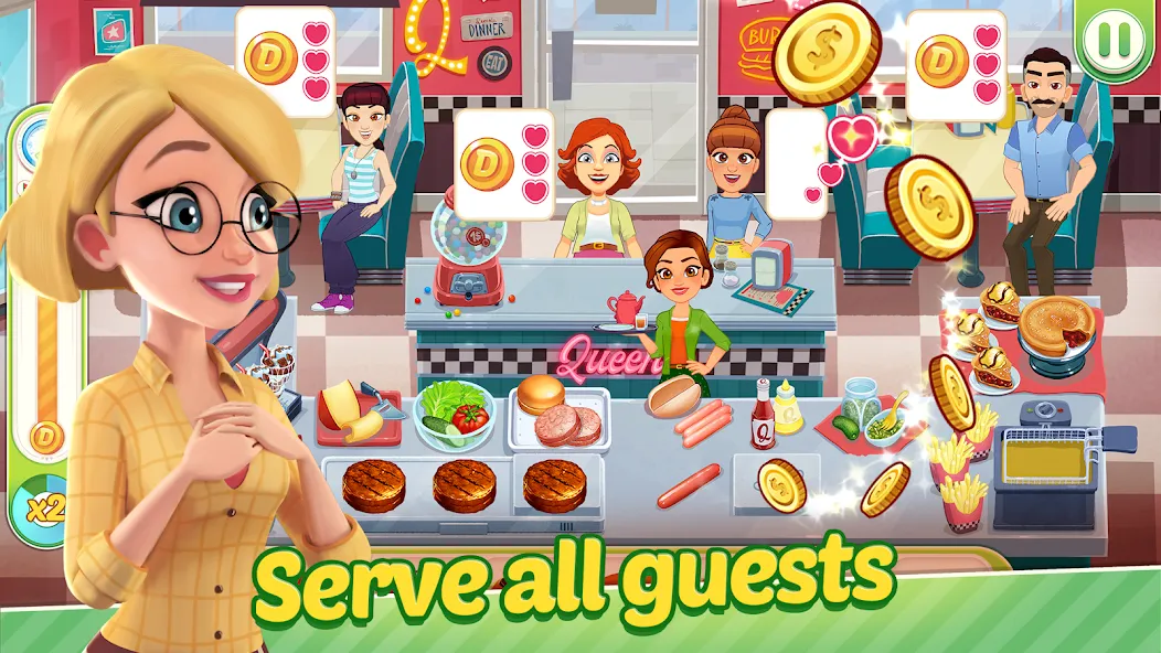 Скачать взлом Delicious World — Cooking Game (Делишес Ворлд)  [МОД Unlocked] — последняя версия apk на Андроид screen 3