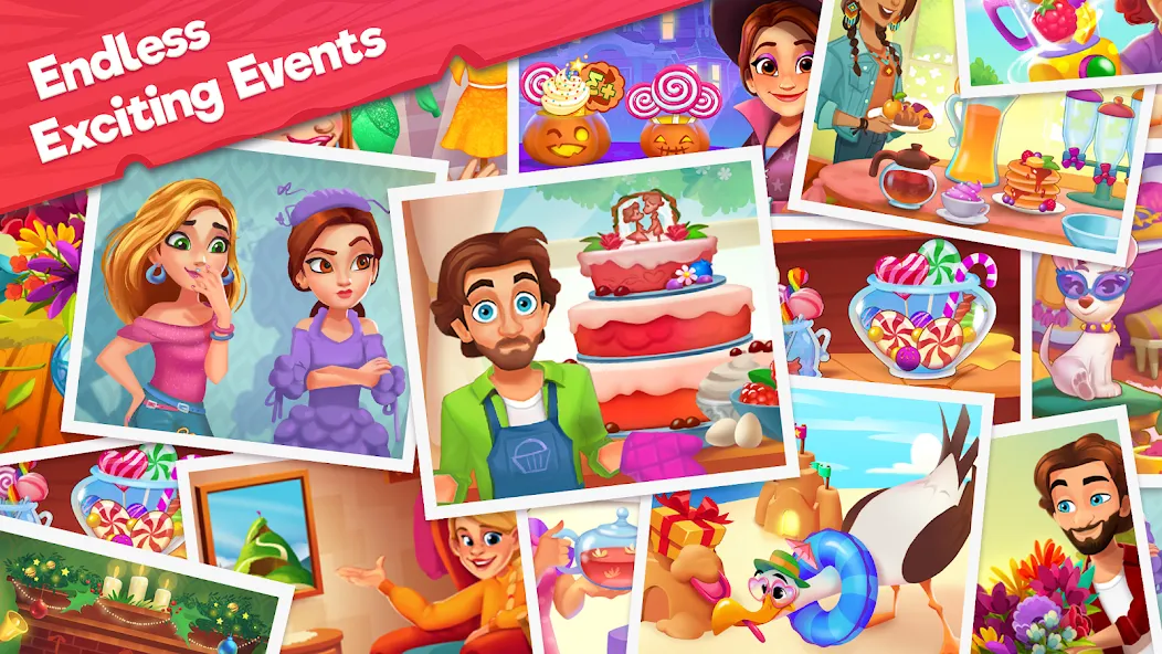 Взлом Delicious B&B: Decor & Match 3  [МОД Бесконечные деньги] — полная версия apk на Андроид screen 3