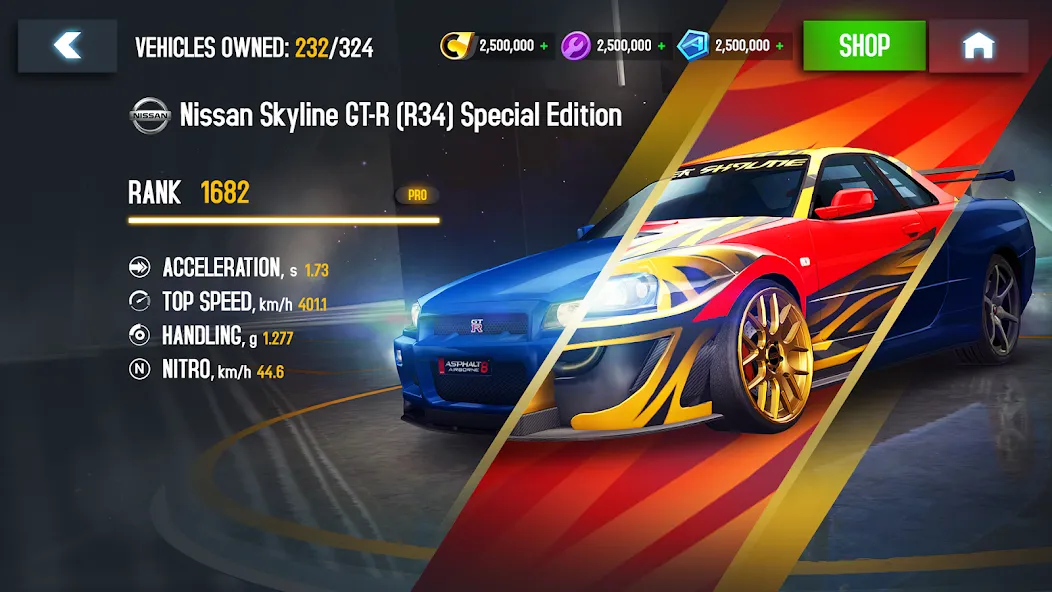 Взлом Asphalt 8 — Car Racing Game (Асфальт 8)  [МОД Меню] — стабильная версия apk на Андроид screen 2