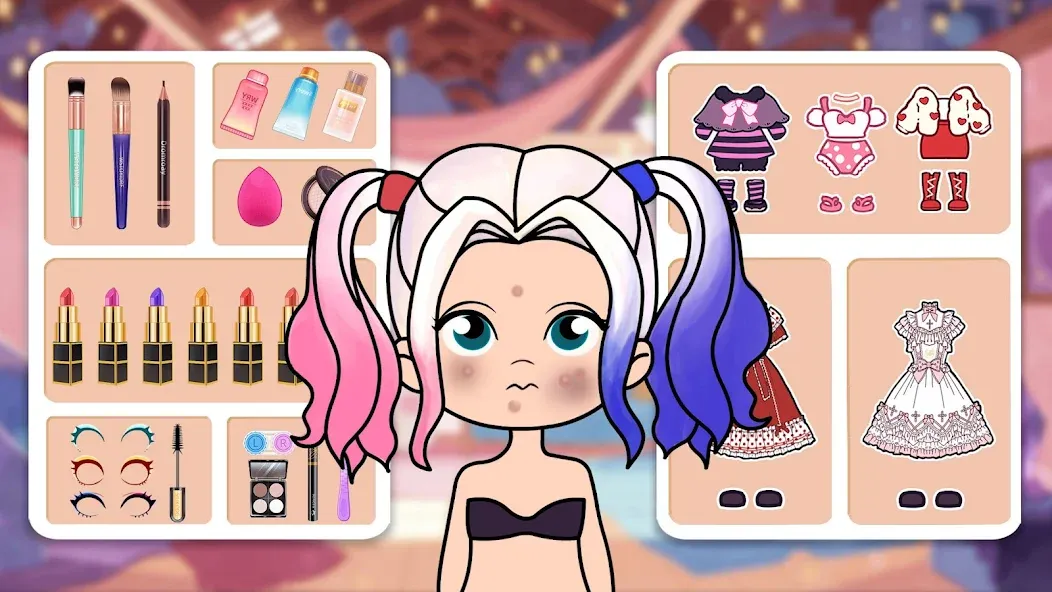 Скачать взлом Doll Dress Up — Makeup Games  [МОД Mega Pack] — стабильная версия apk на Андроид screen 2