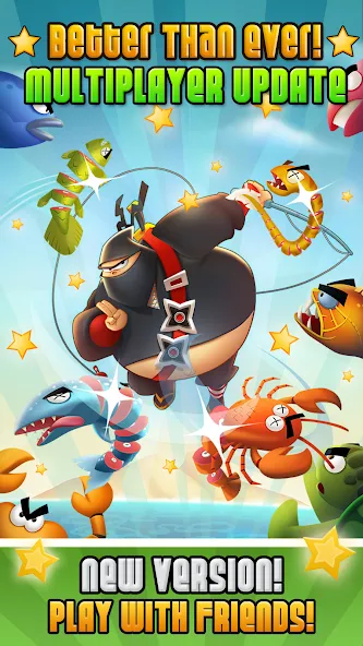 Взлом Ninja Fishing (Ниндзя Фишинг)  [МОД Mega Pack] — последняя версия apk на Андроид screen 1