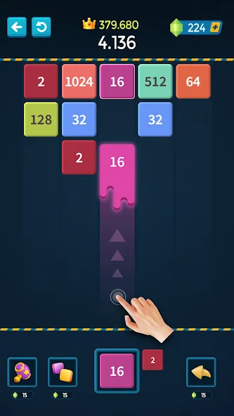 Взломанная 1M — Merge Number Block Puzzle  [МОД Меню] — последняя версия apk на Андроид screen 1