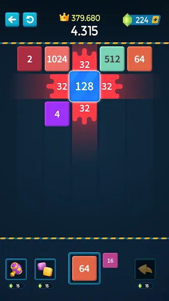 Взломанная 1M — Merge Number Block Puzzle  [МОД Меню] — последняя версия apk на Андроид screen 2