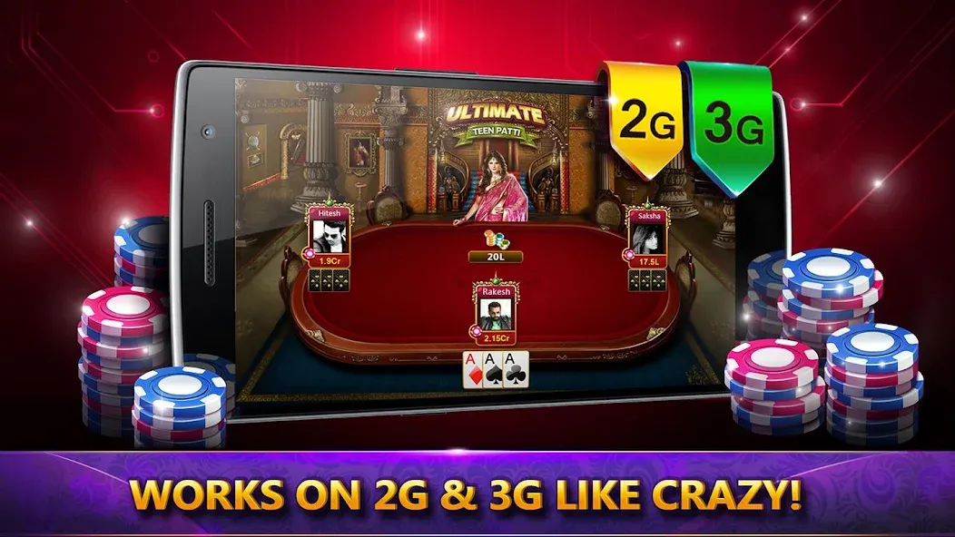 Взлом Ultimate Teen Patti (3 Patti) (ЮТП)  [МОД Много денег] — последняя версия apk на Андроид screen 3